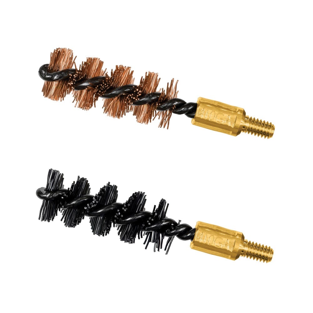 Otis .410 Gauge Bronze/Nylon 2-Pack Bore Brush #8-32 - Durable Bore Brushes - FG541NB