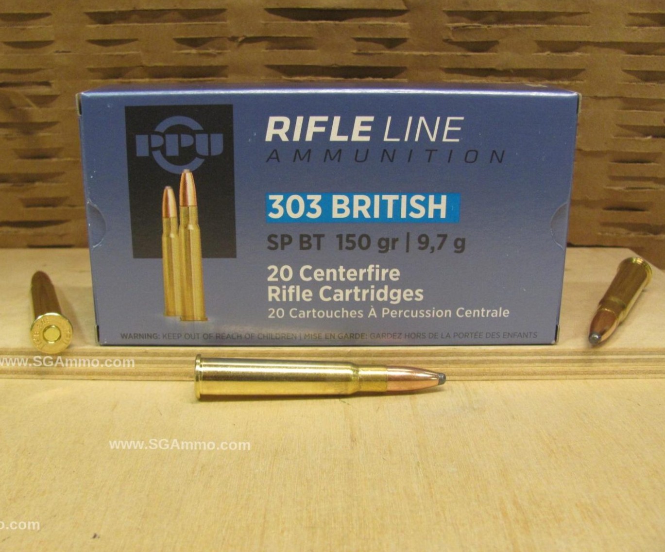 20 Round Box – 303 British Soft Point 150 Grain Prvi Partizan Ammunition – PP303S1