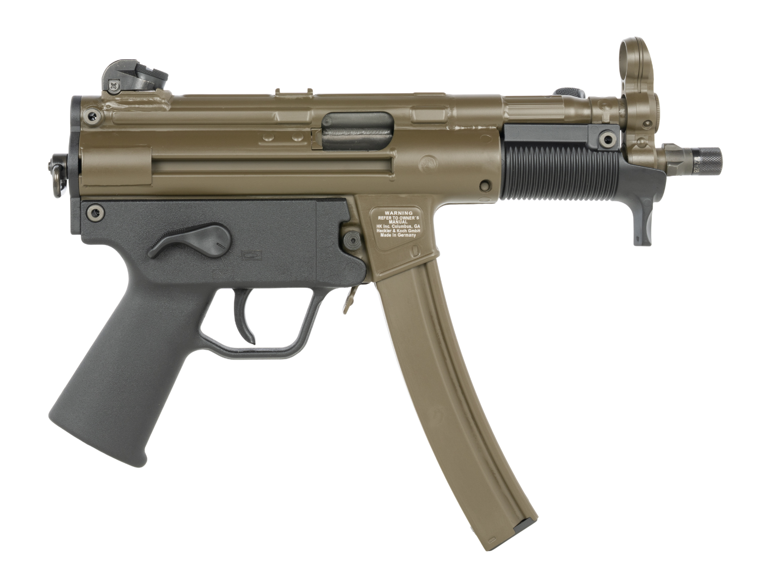 HK SP5K PDW 5.83" 9mm Pistol, Patriot Brown