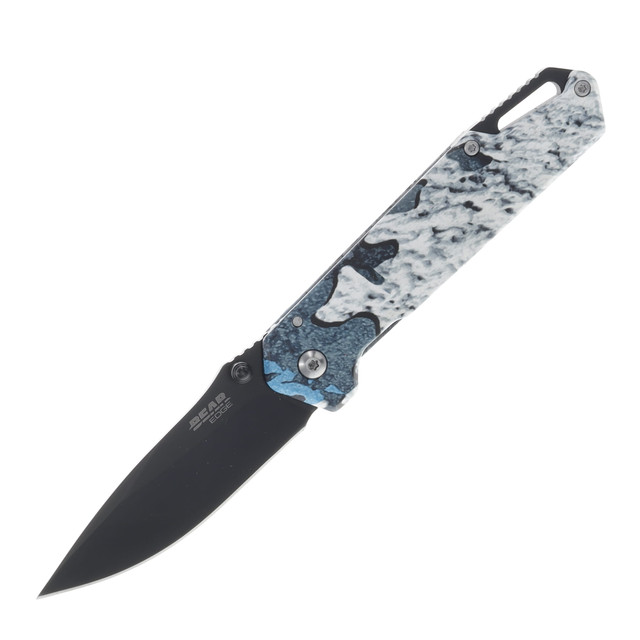 Bear & Son Edge Brisk 3.0 Folding Drop Point Knife, True Timber Rift - 61543