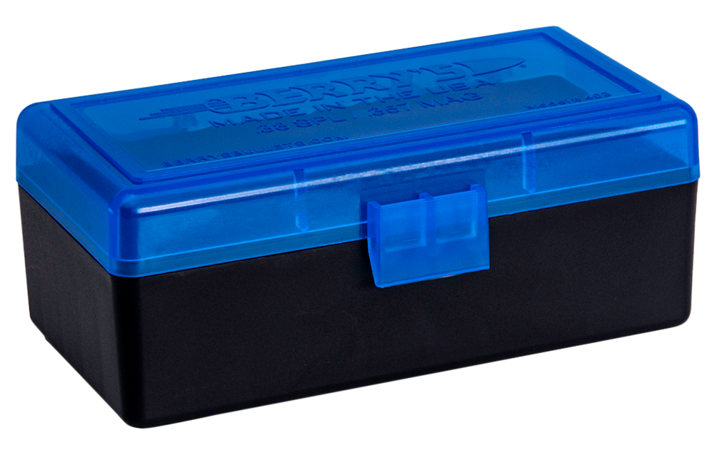 Berry's Ammo Box 38Special/357Mag Blue/Black 50rd