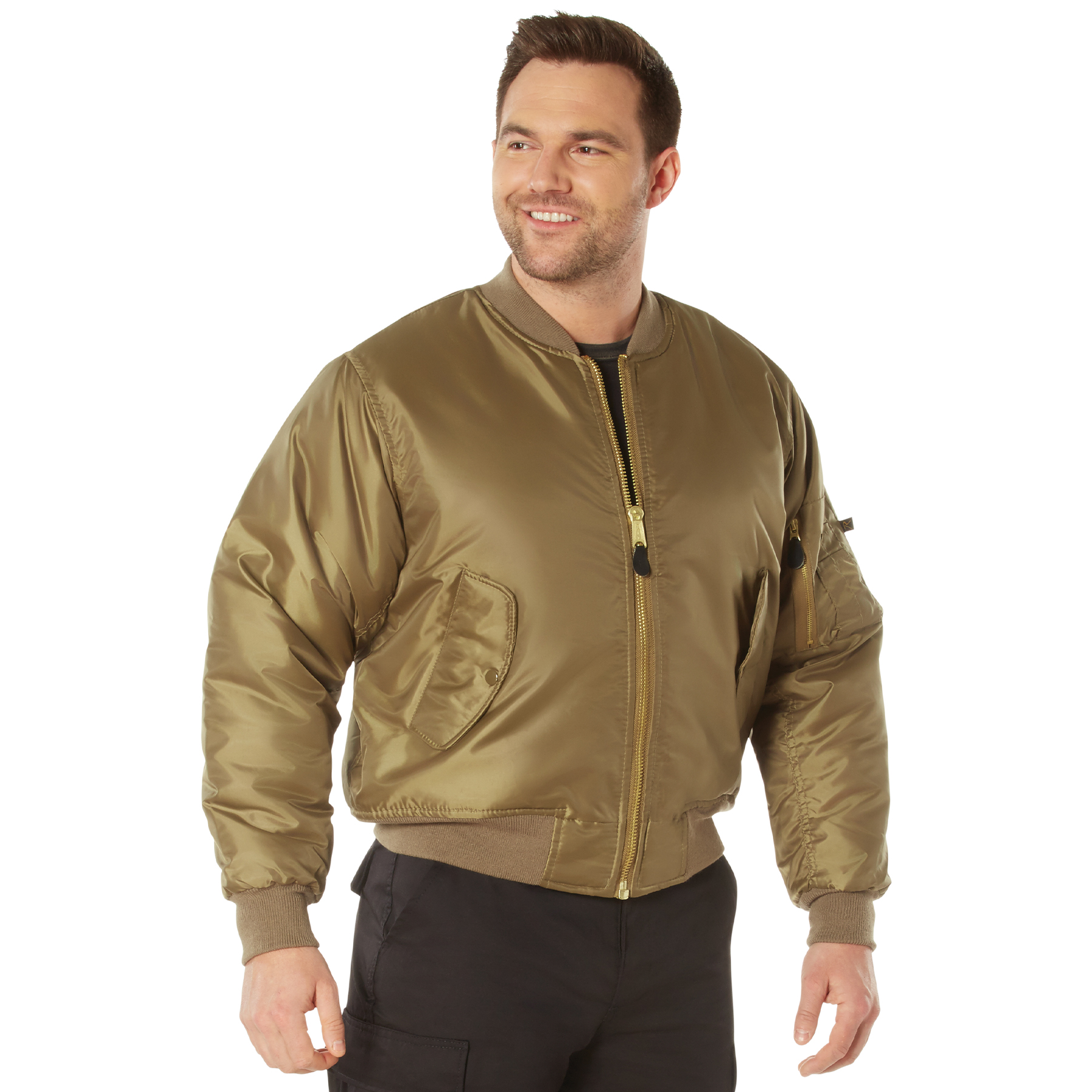 Rothco Ma-1 Flight Jacket - Coyote Brown, Large