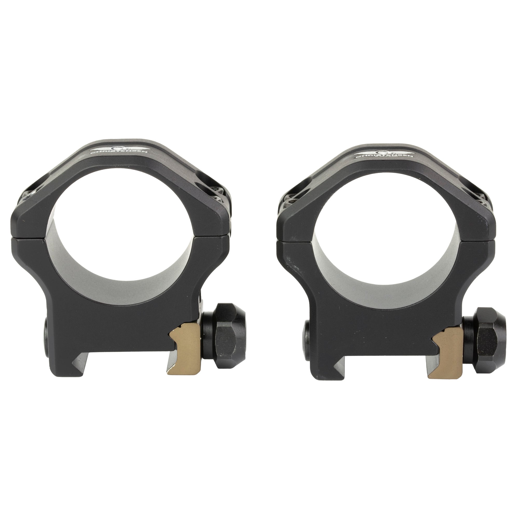 Christensen Arms Ultralight, 30mm Scope Rings, Medium, Lightweight, Black, Anodized