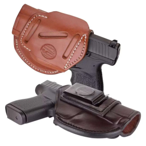 1791 Gunleather 4WH2SBRR 4 Way  Signature Brown Leather IWB/OWB fits Glock 42, 43/Keltech 380, P11/Ruger LCP/S&W Bodyguard/Sig P365 Right Hand