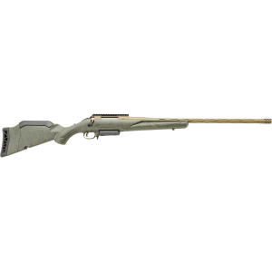 Ruger American Predator Gen II Bolt Action Rifle 6.5 Creedmoor 22" Fluted Burnt Bronze Cerakote Threaded Barrel Burnt Bronze Frame Green Splatter Raised Comb Stock