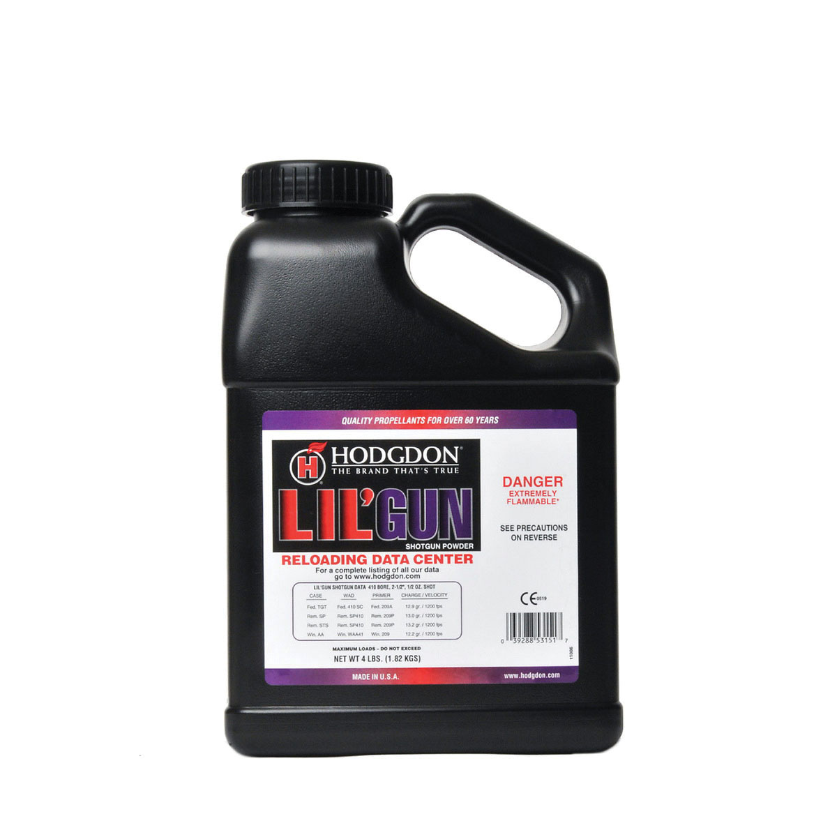 Hodgdon Lil Gun .410 Bore/.22 Hornet Smokeless Pistol/Shotgun Powder, 4 lb
