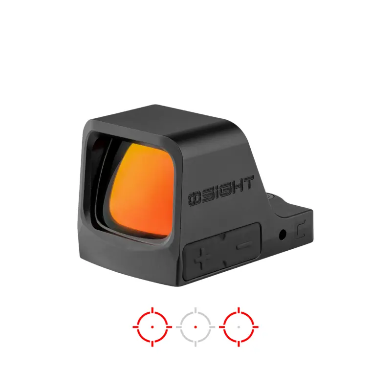 OSIGHT C 3 MOA DOT + 32 MOA CIRCLE OPEN RED DOT SIGHT RMR FOOTPRINT, BLACK