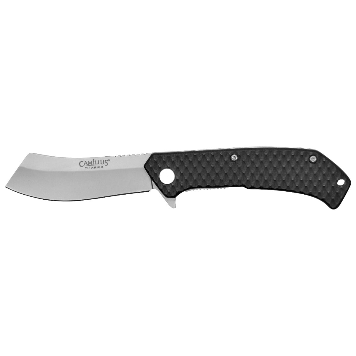 Camillus Barber Folding Cleaver Knife, Black - CAM-19645
