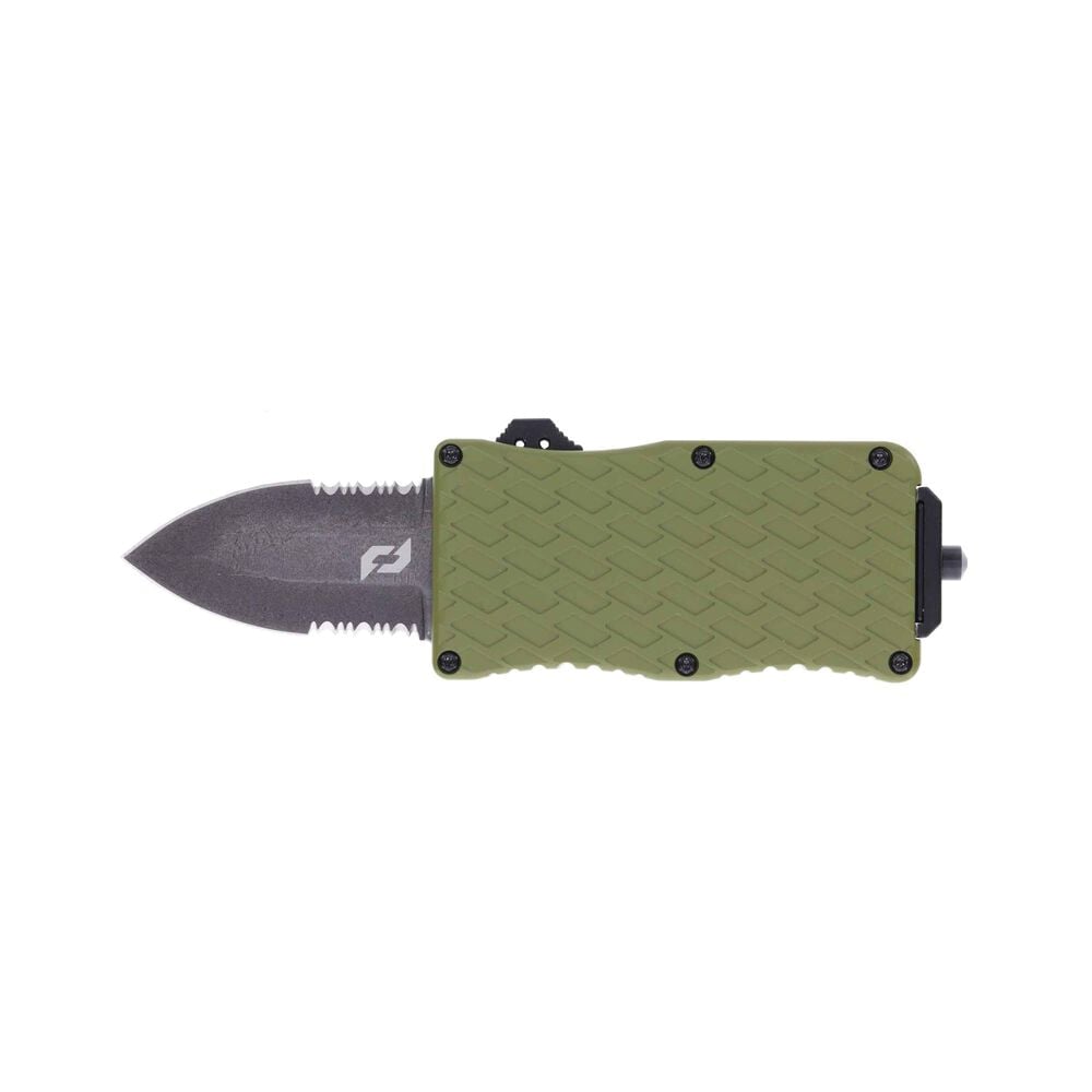 Schrade Mini Uproar OTF Dagger Knife, OD Green - 1159306