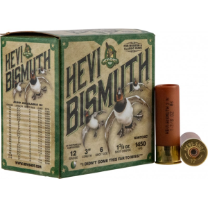 Hevishot HEVI-Shot HS14006 Hevi-Bismuth Waterfowl 12 Gauge 3\" 1 3/8 oz 6 Shot - 25sh Box