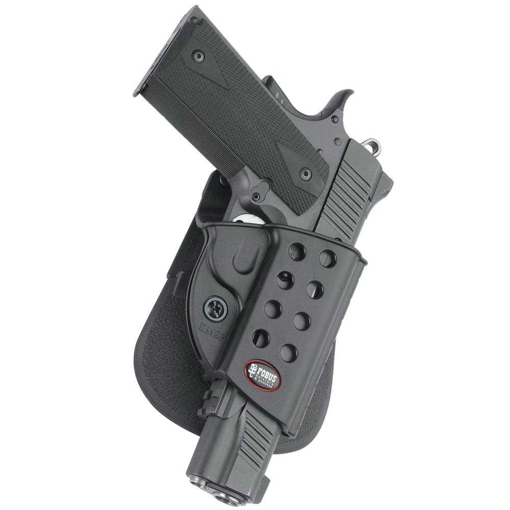 Fobus Evolution Right Hand 1911 Style Holster, Paddle Mount, Smooth Black - R1911