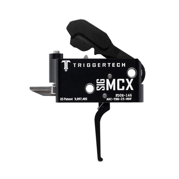 Triggertech Flat Lever Trigger for Sig MCX, Clean Black PVD - ARCTBB25NNF