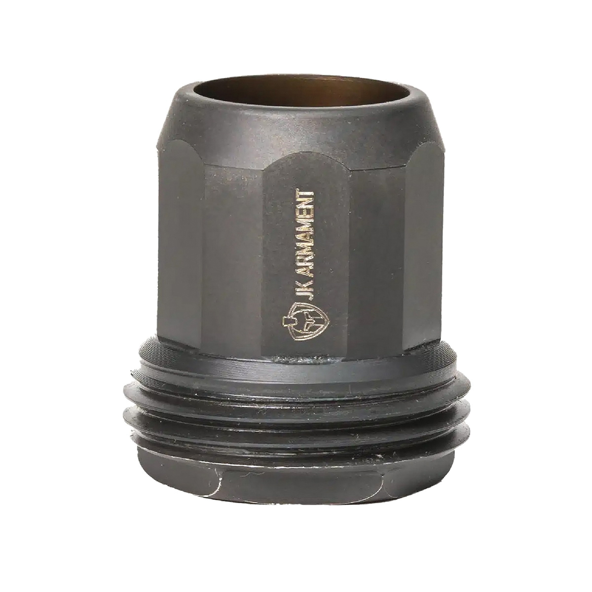 JK Armament Bald Eagle Compensator M22x0.75 Fits Saiga 195, Black - Reliable, Effective Recoil Control - JK-MD-HDBE12-M22X.75