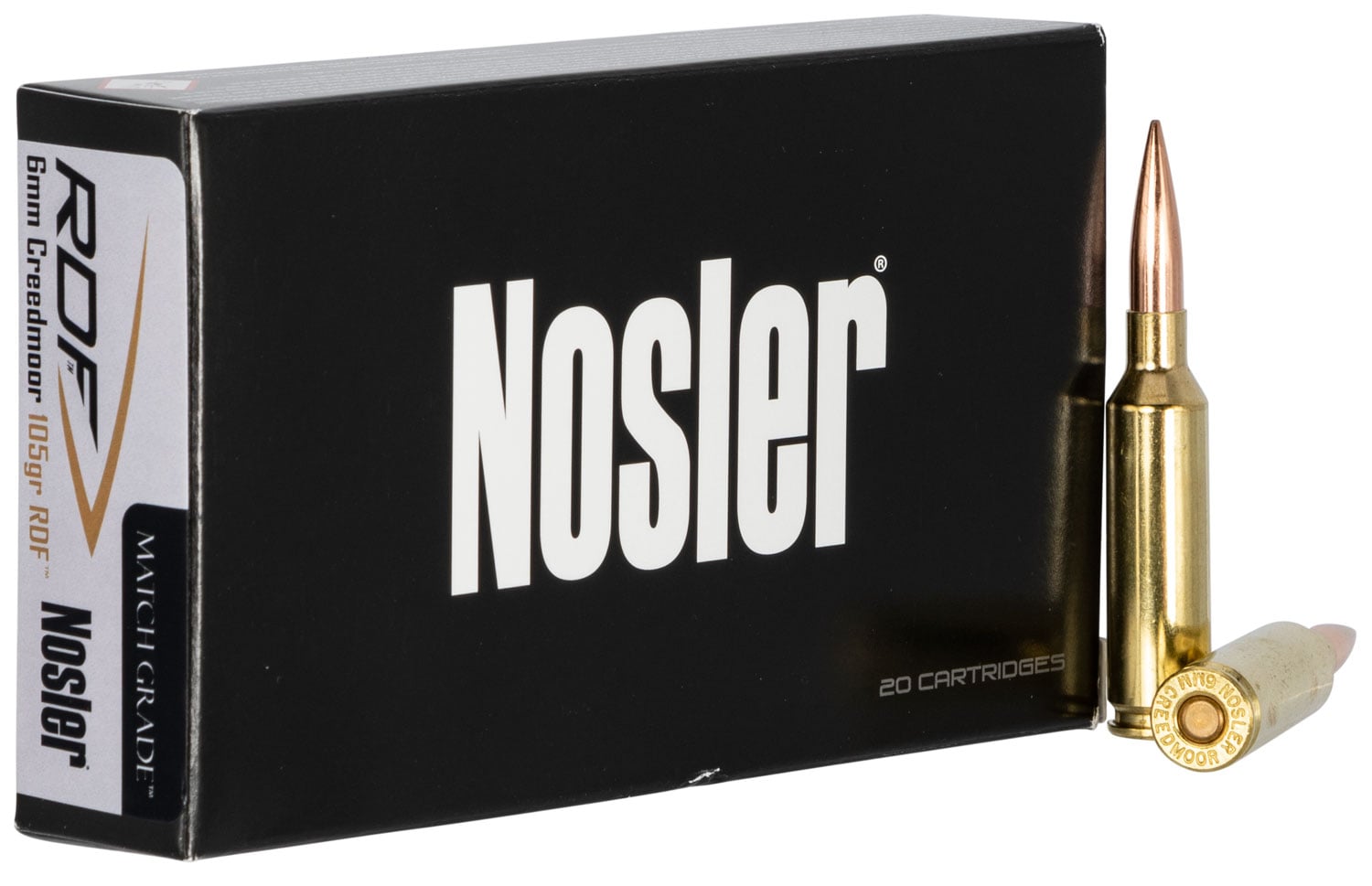 Nosler 60135 Match Grade RDF 6mmCreedmoor 105gr RDF Hollow Point Boat Tail 20 Per Box/10 Case - No Credit Card Fees - Low, flat rate shipping