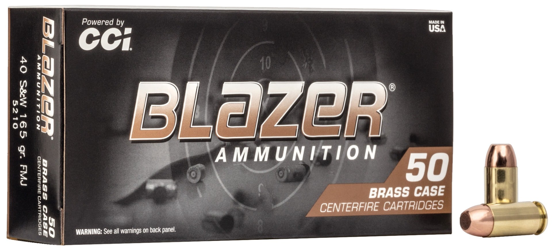 BLAZER BRASS 40SW 165GR FMJ 50/1000 - No Credit Card Fees - Low, flat rate shipping