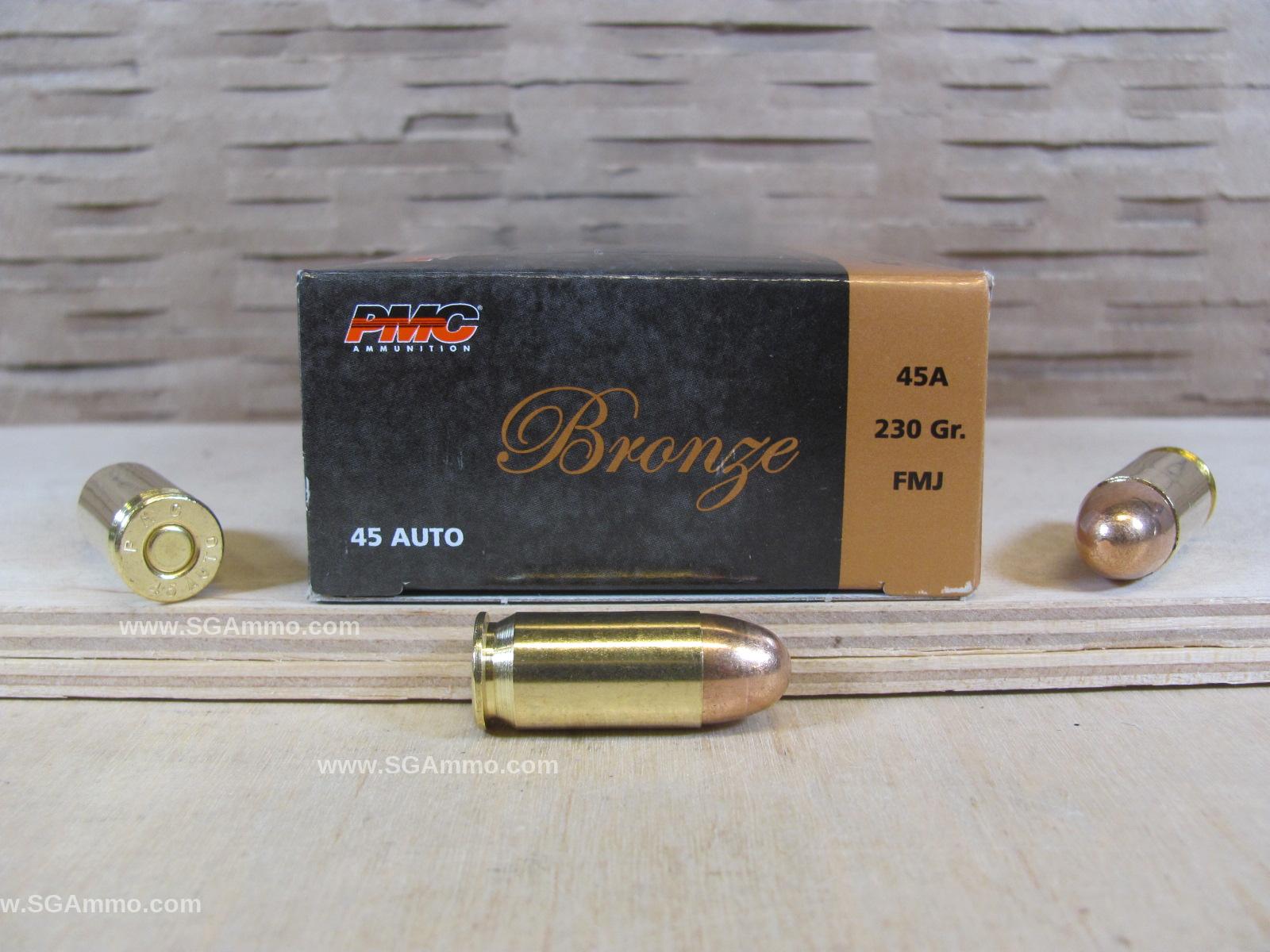 1000 Round Case – PMC 45 Auto 230 Grain FMJ Ammo – 45A