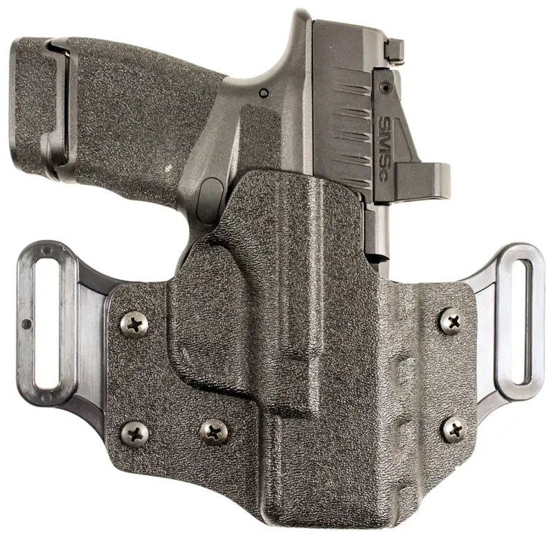 DeSantis Gunhide 195KA8WZ0 Veiled Partner OWB Black Kydex Belt Slide Fits Springfield Prodigy w/wo Red Dot Fits 4.25-5" Barrel Right Hand