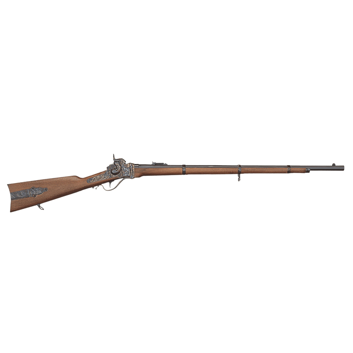 Taylors & Company 1859 Sharps Infantry .54 Cal Break Action Rifle, Walnut - Classic Walnut Stock for Accurate Shooting - 210122