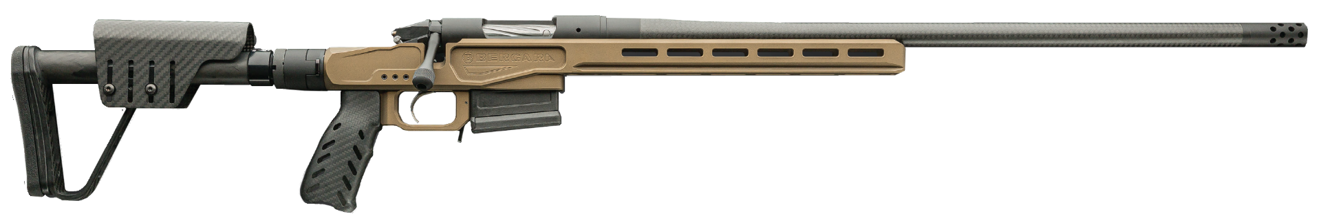 Bergara Premier MG Lite 6.5 PRC 22" 3rd Bolt Action Rifle, Burnt Bronze / Black