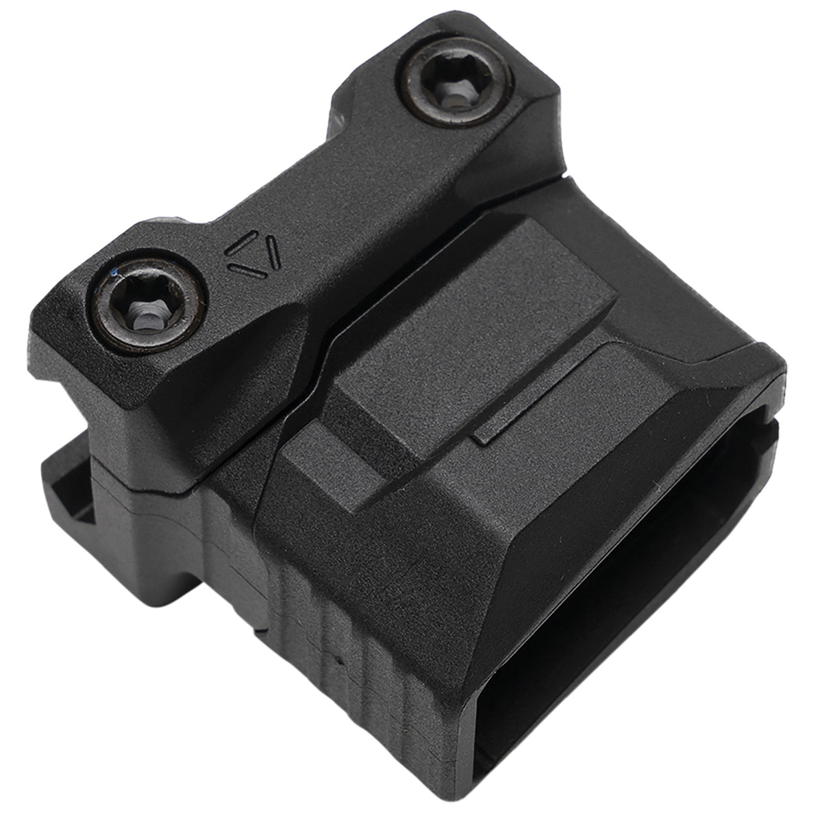 Strike Industries Picatinny Stacked Angled Grip, Black - Ergonomic Angled Grip for Enhanced Control on Picatinny Rail - SI-AR-CMS-PSAF-BK