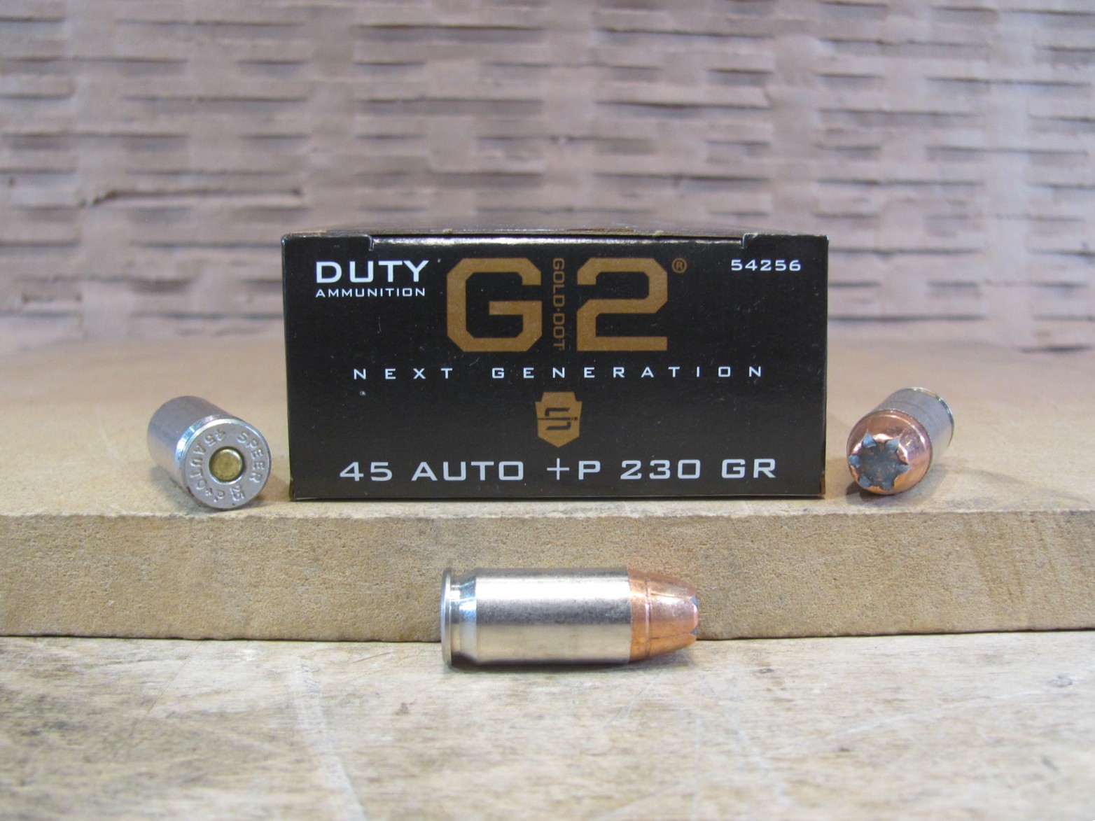 1000 Round Case – 45 Auto +P 230 Grain Speer Gold Dot G2 Duty Ammo – 54256