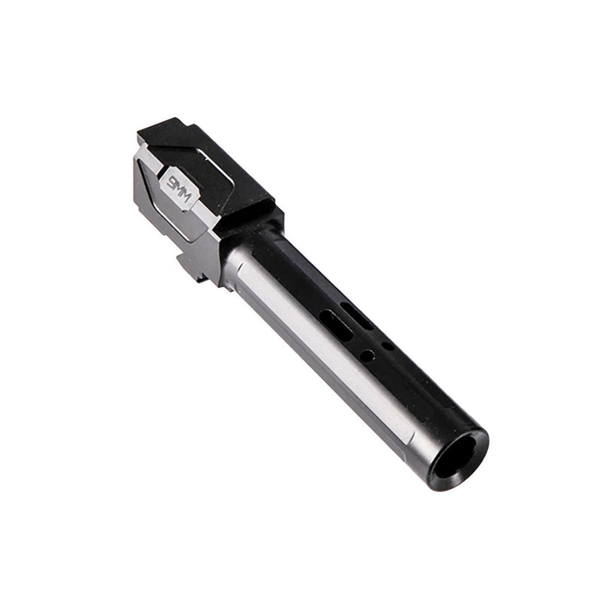 Brownells Ported Non-Threaded Barrel 9mm 3.90" Fits Glock G19, Black