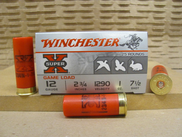 250 Round Case – 12 Gauge 2-3/4 Inch 1 Oz 7.5 Shot 1290 FPS Winchester Super-X Small Game Load – XU127