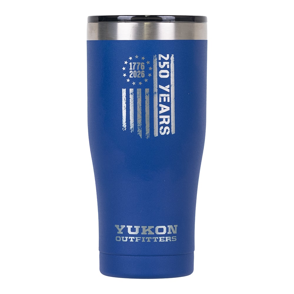 Yukon 250 Vertical Flag 20oz Tumbler, Royal Blue