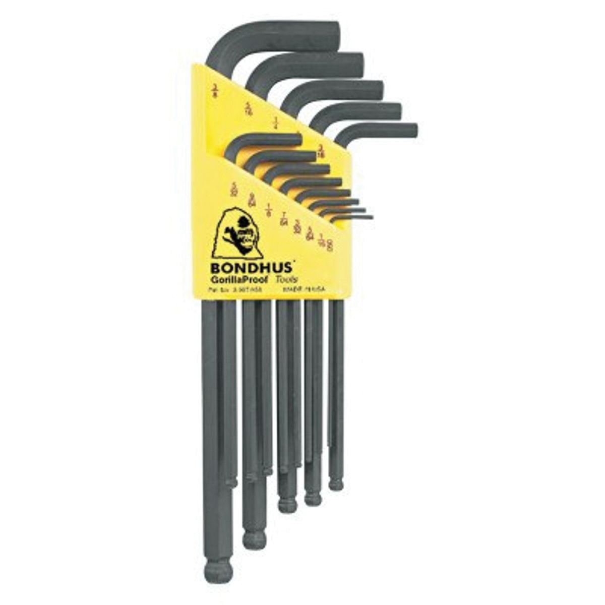 Bondhus BLX13 13-Piece Long Length Ball End L-Wrench Set, Black