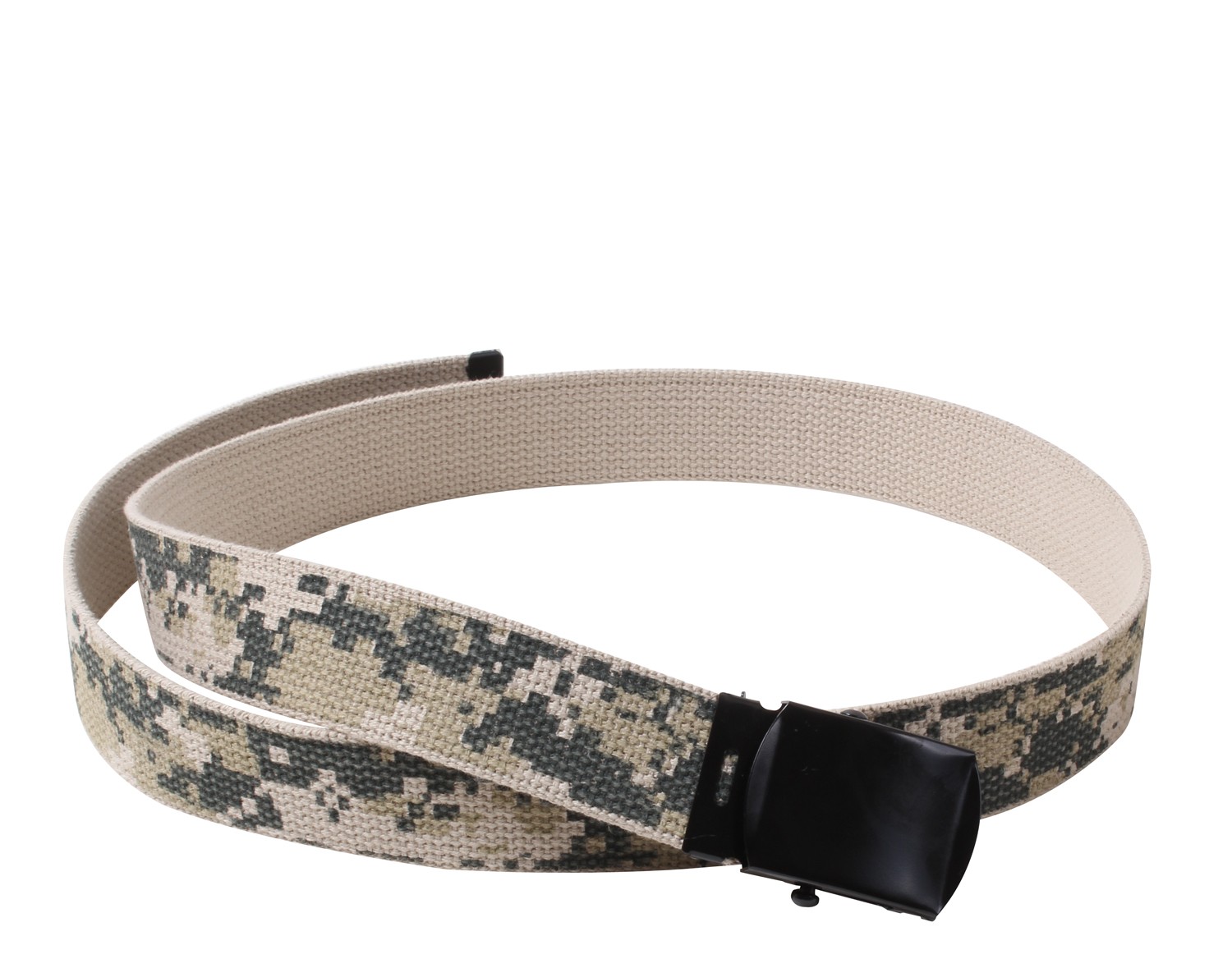 Rothco Camo Reversible Web Belt - Acu Digital - Khaki, 54 In