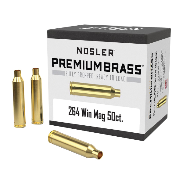 Nosler .264 Win Mag Large Rifle Premium Brass, 50rds