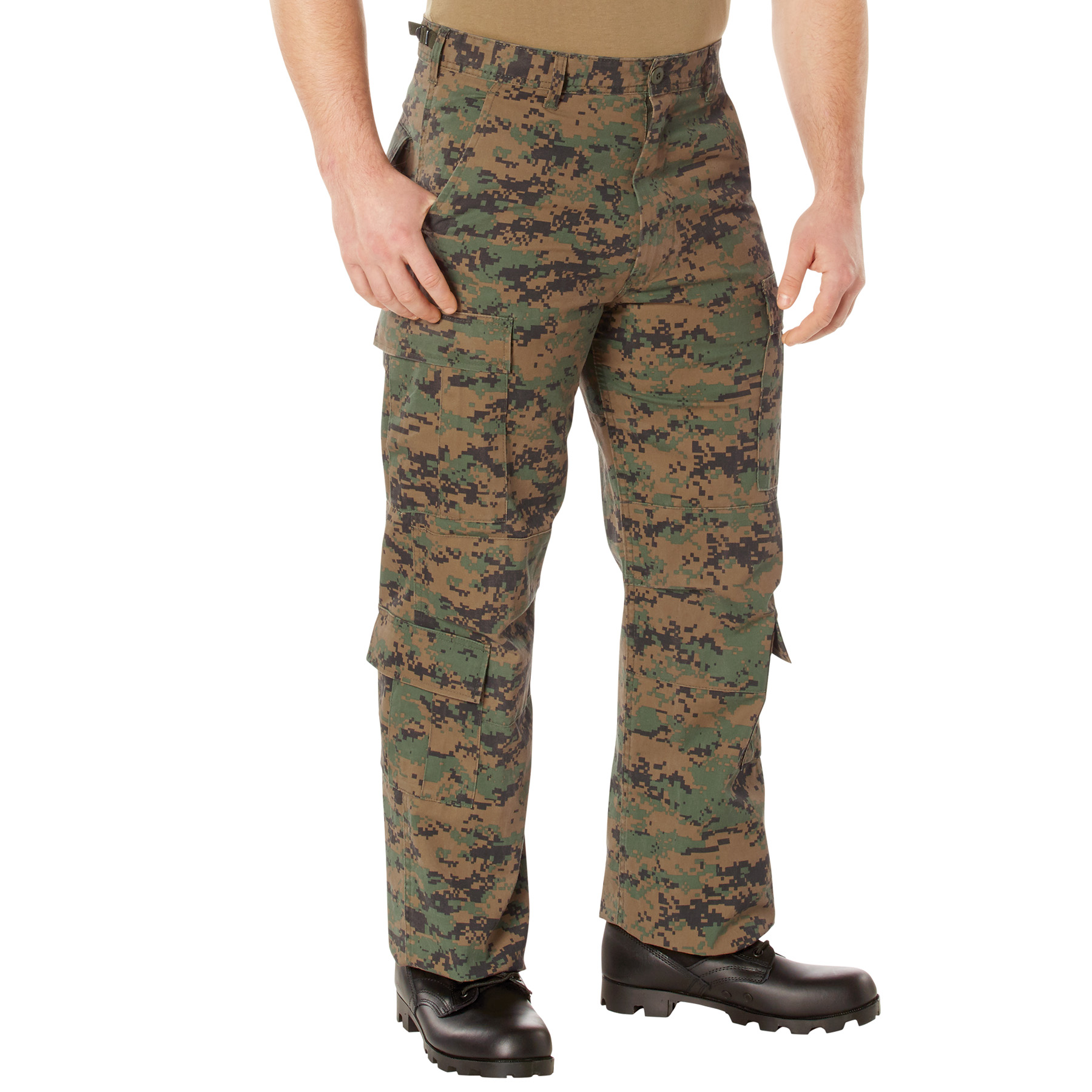 Rothco Vintage Paratrooper Cargo Fatigue Pants - Woodland Digital Camo, X-Large