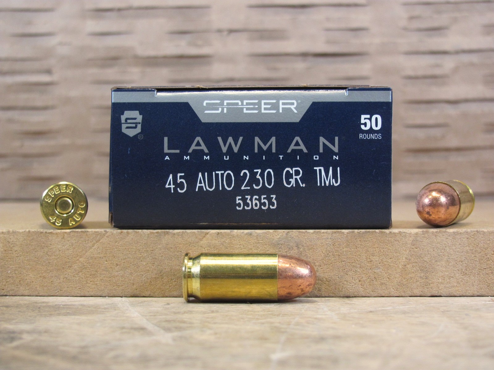 50 Round Box – 45 ACP / Auto Speer Lawman 230 Grain TMJ Ammo – 53653