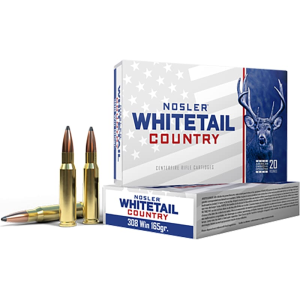 Nosler 40120 Whitetail Country 308Win 165 GR Spitzer Boat Tail 20 Per Box