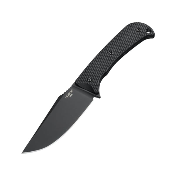 Hogue Extrak XL Fixed Knife, Clip Point, Black - Robust Black Handle, Secure Grip, Ideal for Heavy-Duty and Tactical Use - 35854