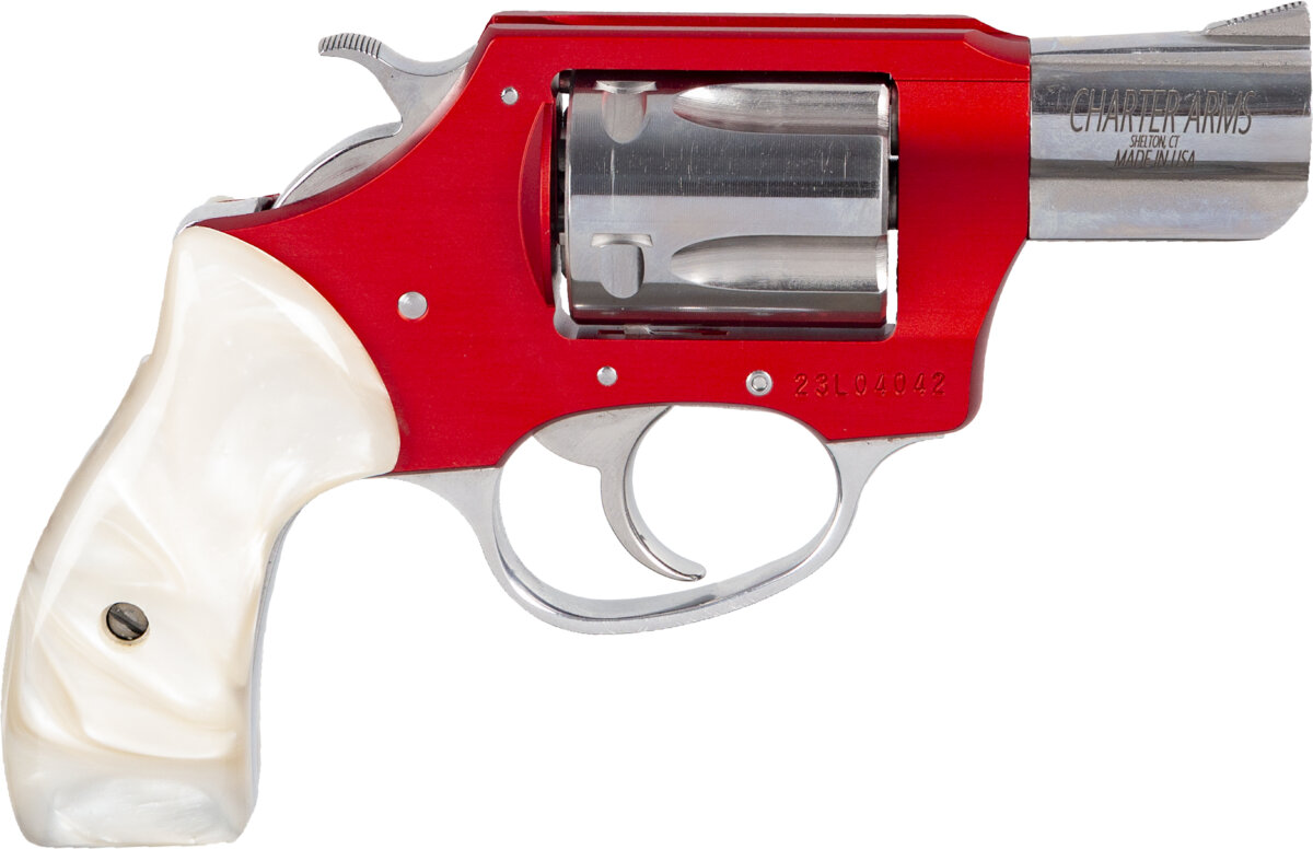 Charter Arms CHIC LADY 38SPC RED/PRL 2" 5RD PEARL GRIPS