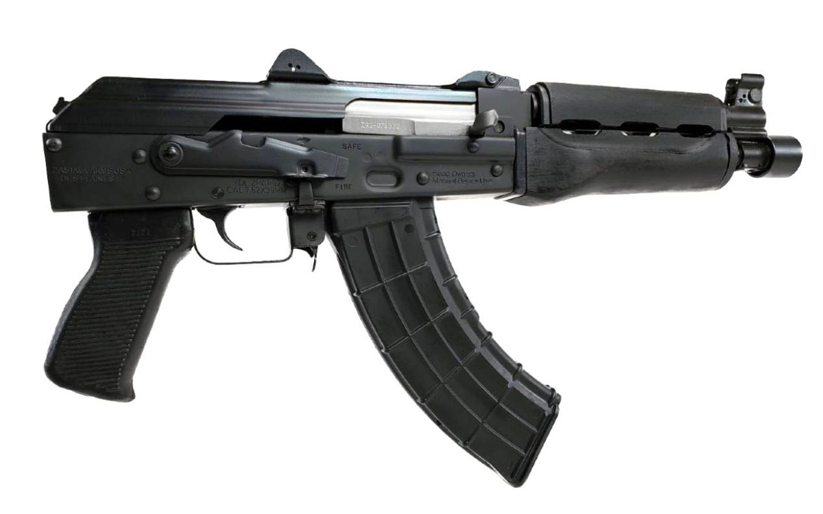 Zastava ZPAP92 30rd 7.62x39 AK Pistol, Black Wood - ZP92762M