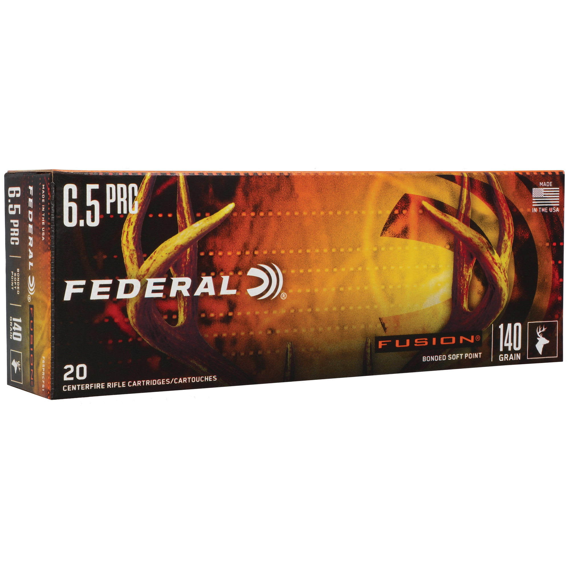 Federal Fusion 6.5 PRC Ammunition, 20 Rounds Soft Point 140Gr - F65PRCFS1