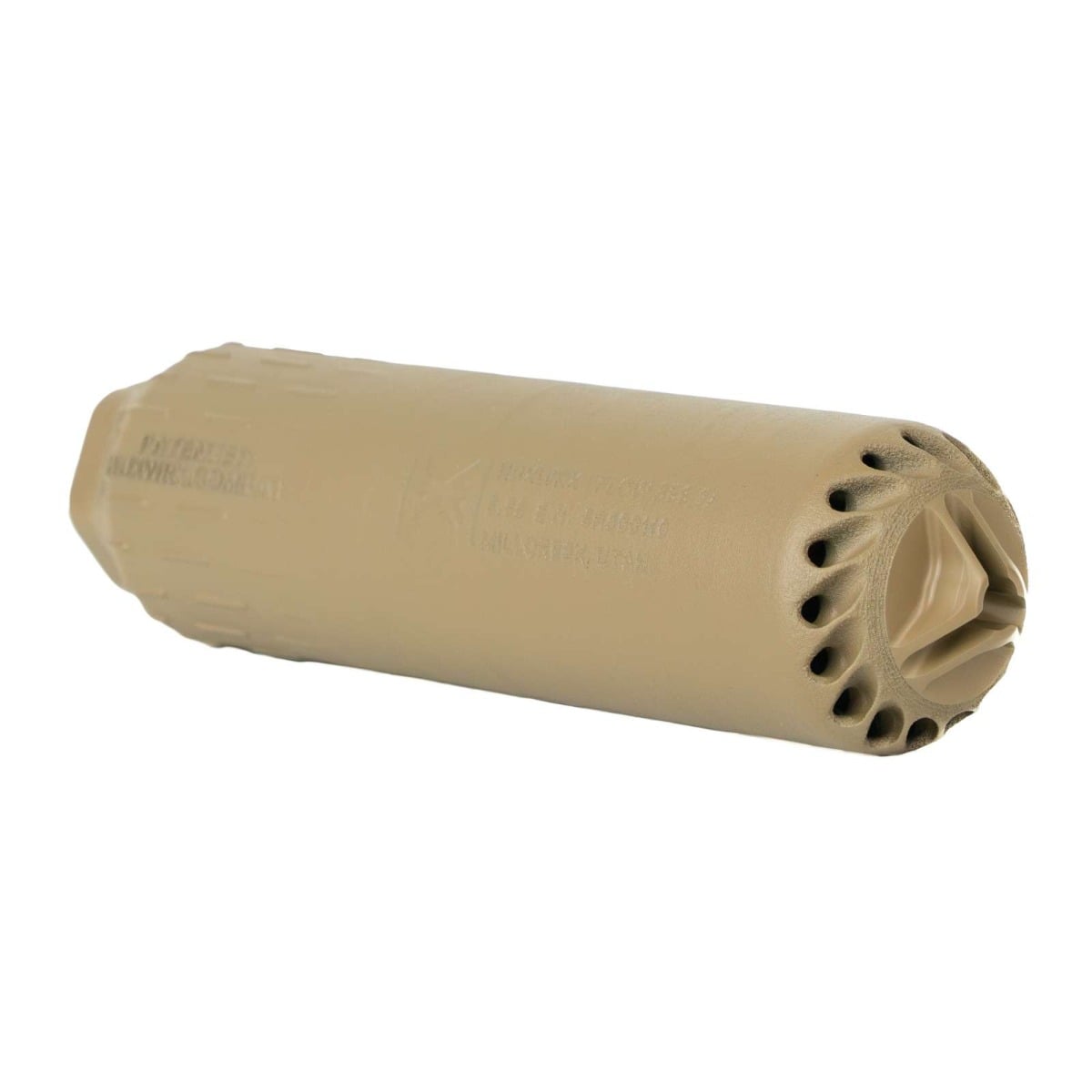 HUXWRX Flow 556 Ti Suppressor with 1/2x28 Flash Hider, FDE