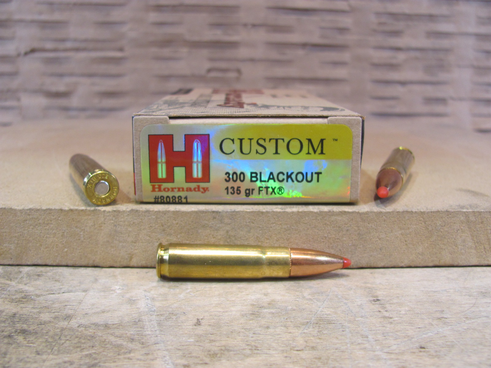20 Round Box – 300 Blackout 135 Grain FTX Hornady Custom Ammo – 80881
