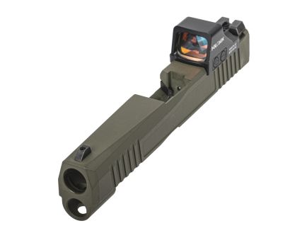 PSA Dagger Micro X-1 Complete Slide Assembly - Shield Cut W/Holosun 407k, Sniper Green