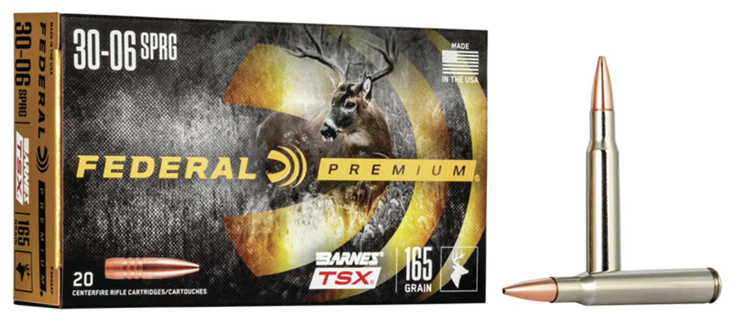 PREMIUM AMMUNITION – 30-06 SPR, 165 GR, BARNES TSX, 2800 FPS, 20/BX - No Credit Card Fees - Low, flat rate shipping