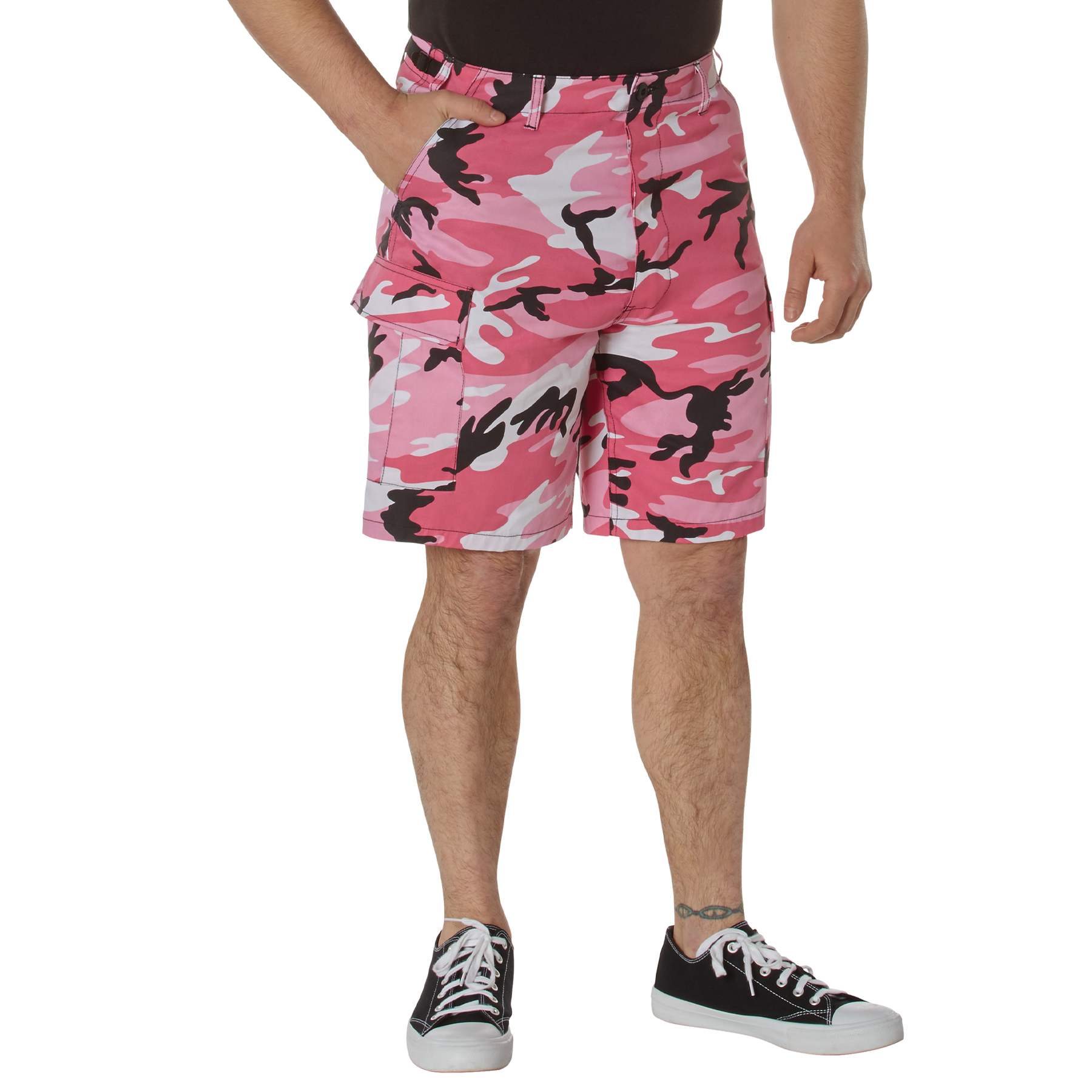 Rothco Colored Camo Bdu Shorts - Pink Camo, Medium