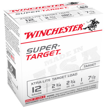 Winchester 12" GA 2-3/4"" #7.5 SUPER-TARGET XTRA-LIGHT TARGET 1 OZ, Case Of 250