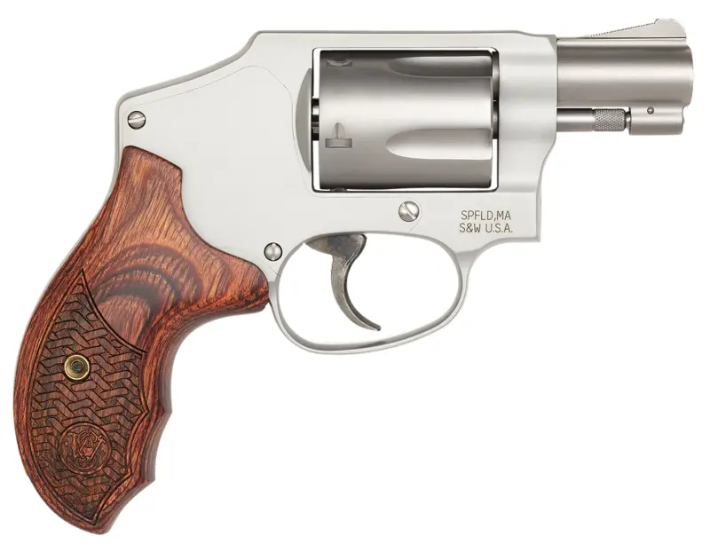 Smith Wesson 170348 Performance Center Model 642 Enhanced Action 38 S Spl +P 5rd 1.88" Stainless Steel Barrel Cylinder Matte Silver Aluminum Frame with Custom Wood Grip