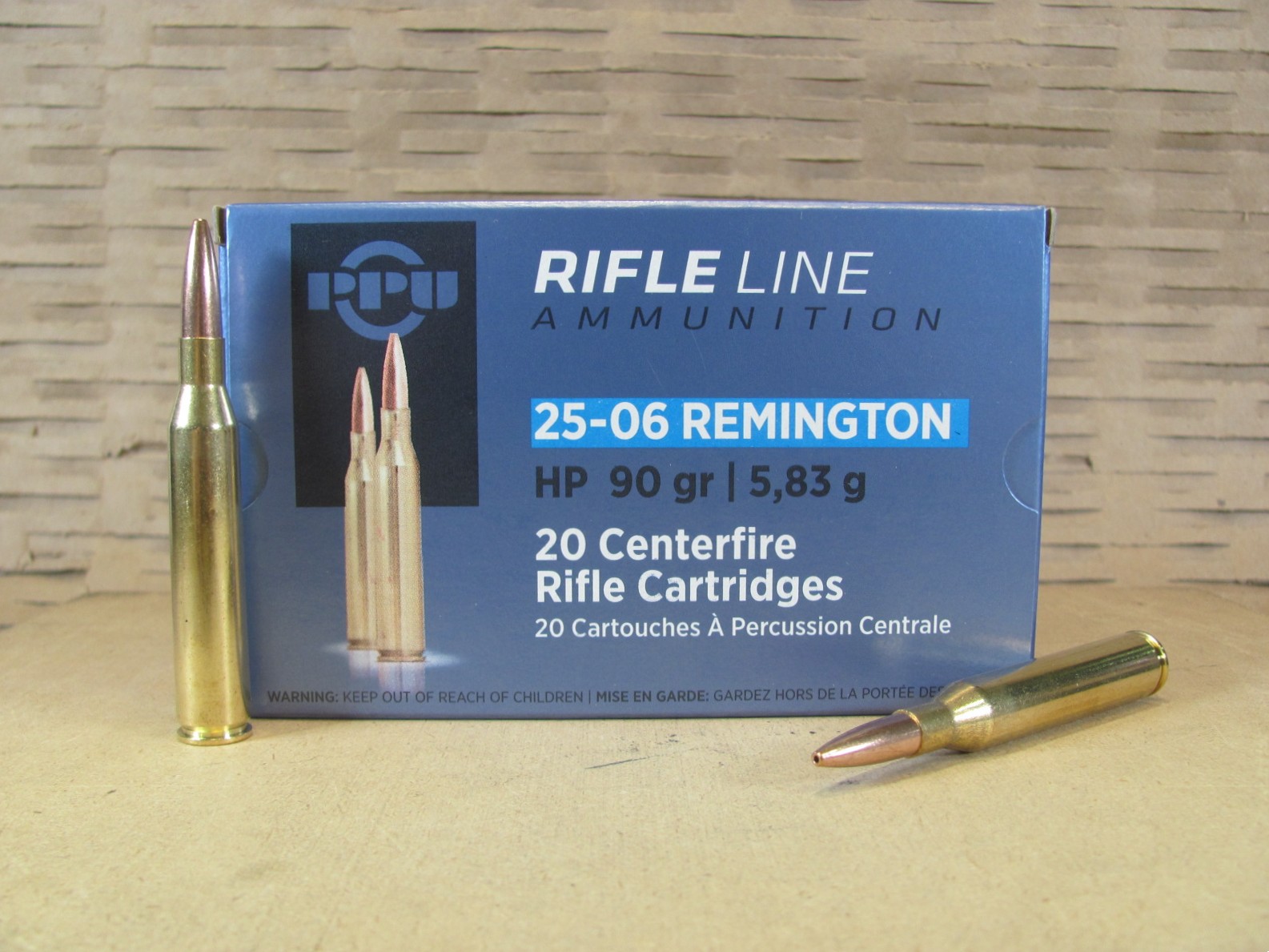 20 Round Box – 25-06 Rem 90 Grain Hollow Point Ammo Made by Prvi Partizan – PP2506H