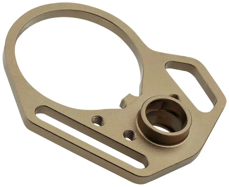 Strike Industries ARULMFEP QD End Plate QD End Plate with Hook Attachments Anti-Rotation Castle Nut, Flat Dark Earth Finish