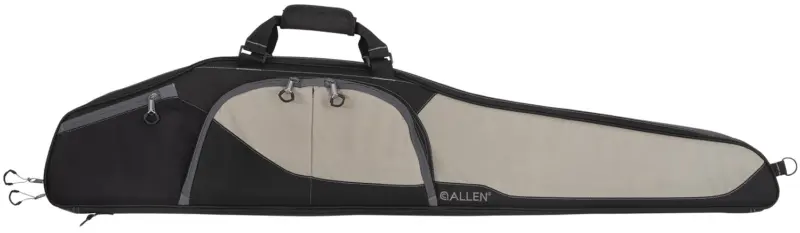Allen 68246 Sawatch Rifle Case 46" Black Endura w/Tan Accents, Foam Padding, Accessory Pockets, Lockable Zippers Plush Tricot Lining