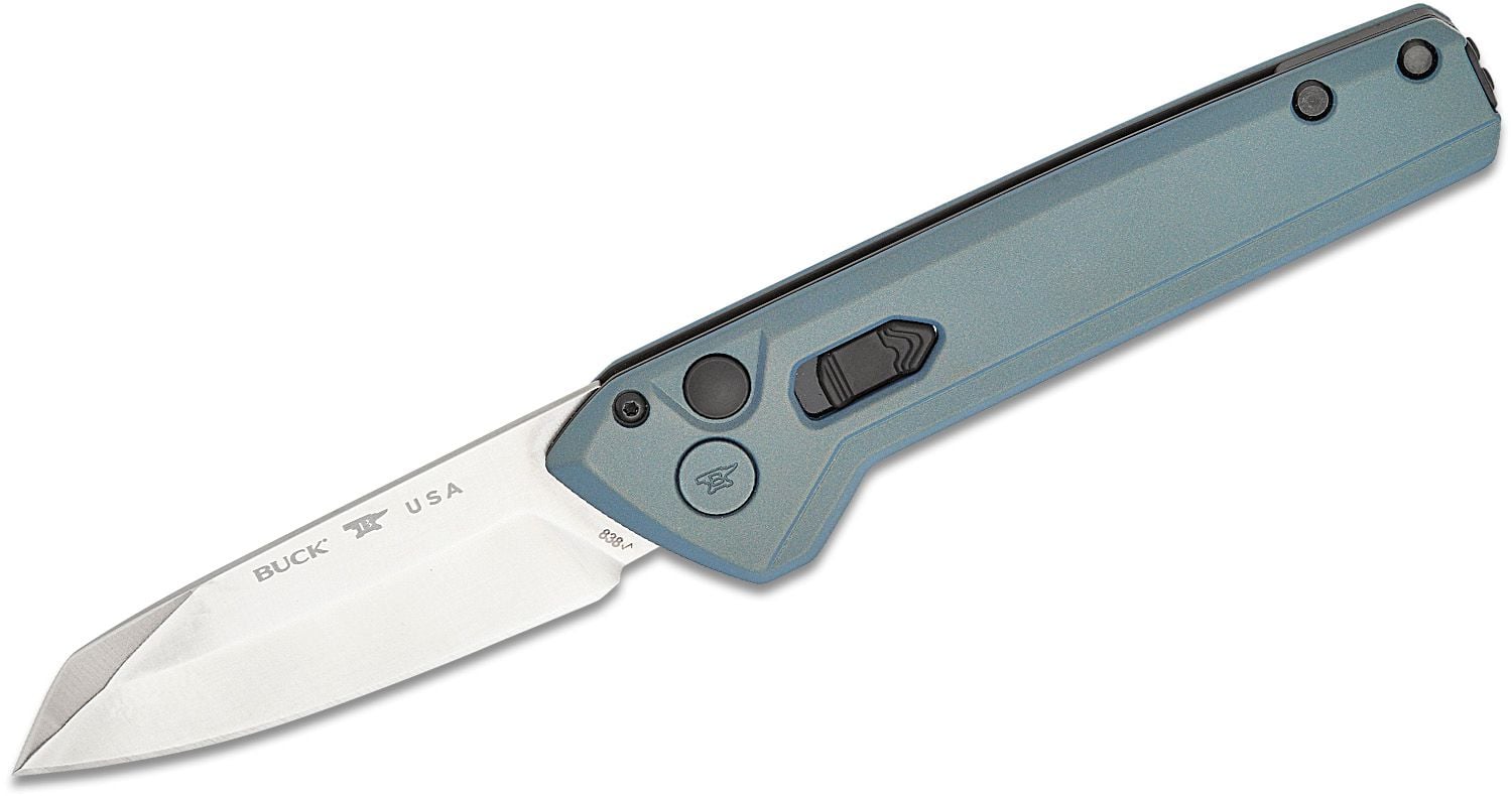 Buck Deploy Auto Folding Wharncliffe Knife, Blue - 0838BLS-B