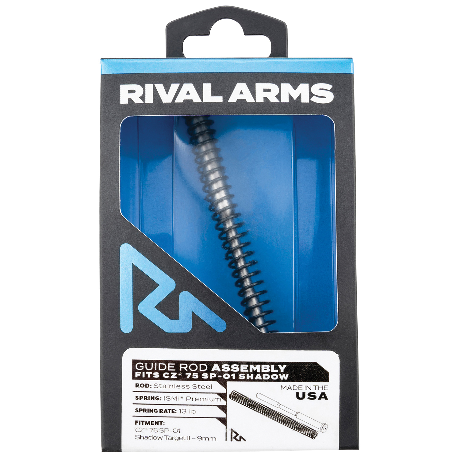 Rival Arms CZ 75 SP-01 Shadow Target II Guide Rod, Black - RA-RA50C201S